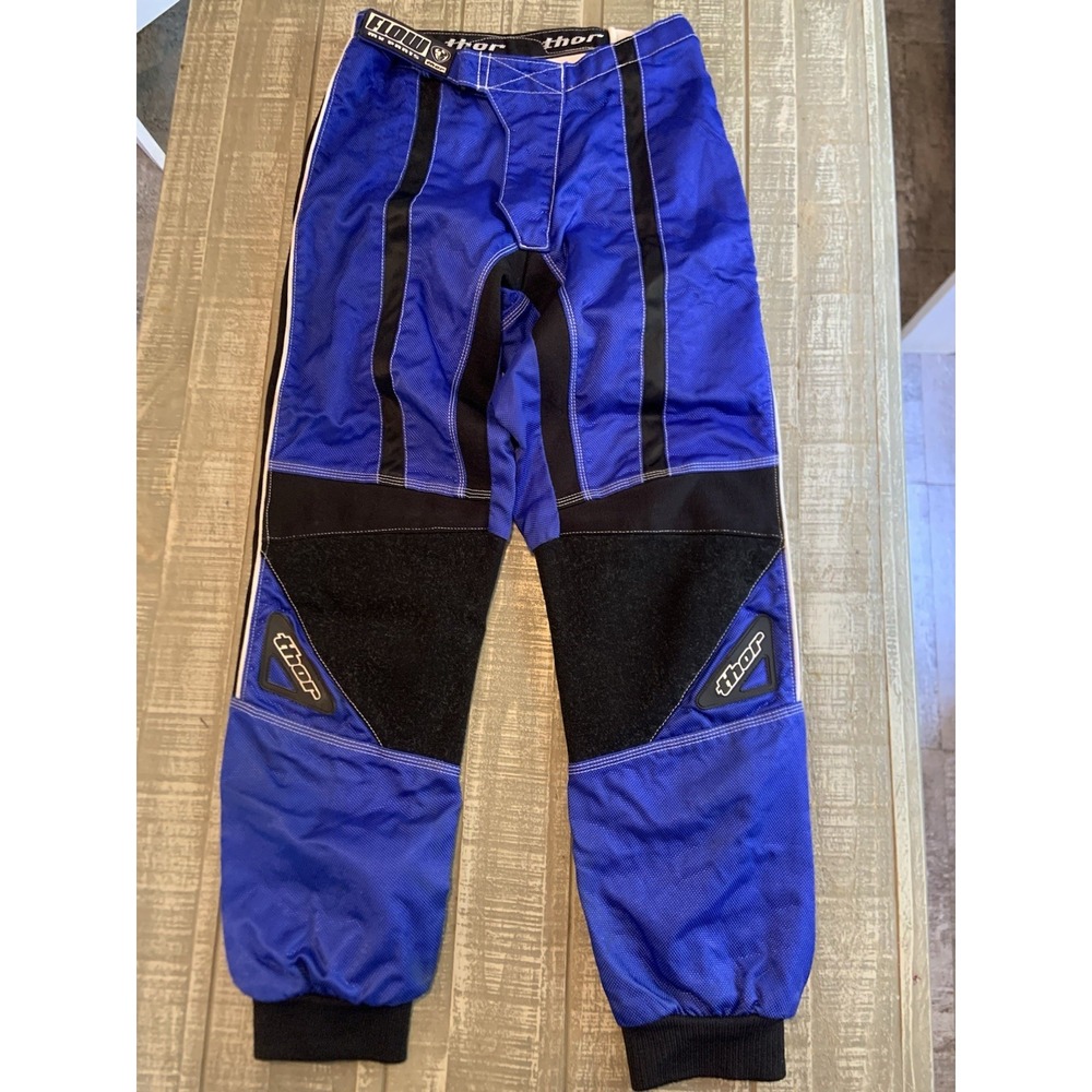 Thor MX Wear Motocross Pants Adult Size 28 Blue‎ Black Dirtbike Protection